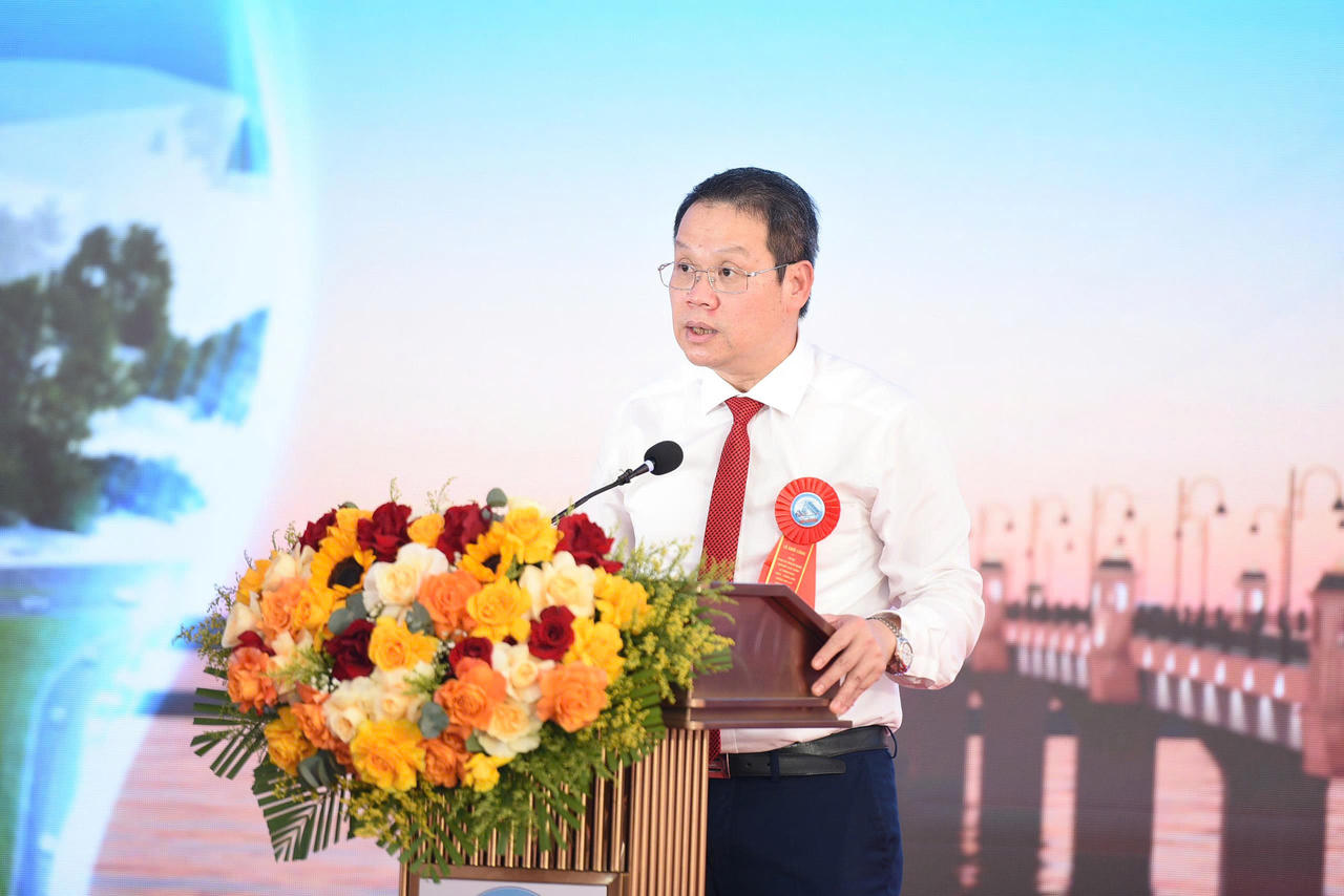 Ông Nguyễn Mạnh Hùng, Chủ tịch UBND TP. Đà Nẵng phát biểu tại Lễ khởi công (Ảnh: Vân Anh)