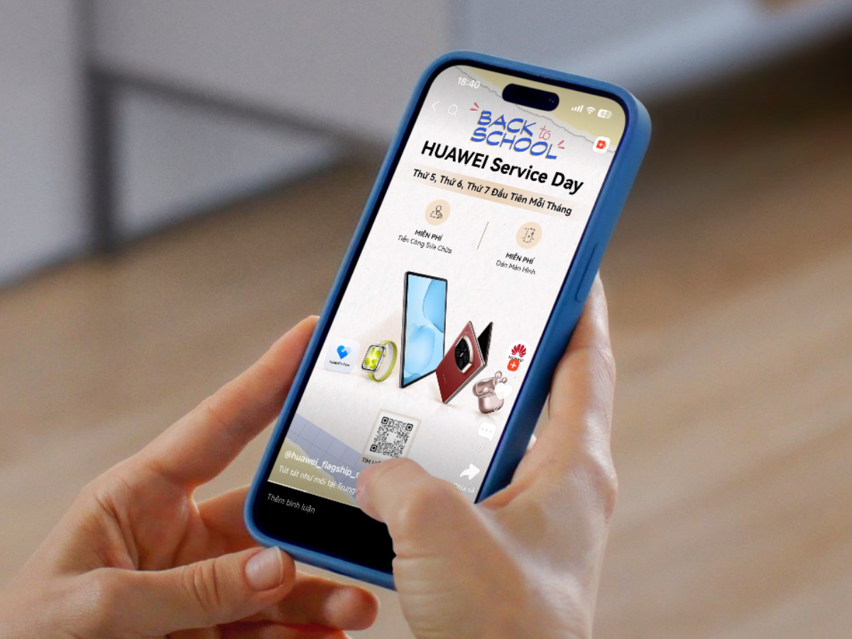 Huawei xây dựng nội dung giới thiệu các sản phẩm và dịch vụ của thương hiệu cho mùa tựu trường trên Shopee Video.