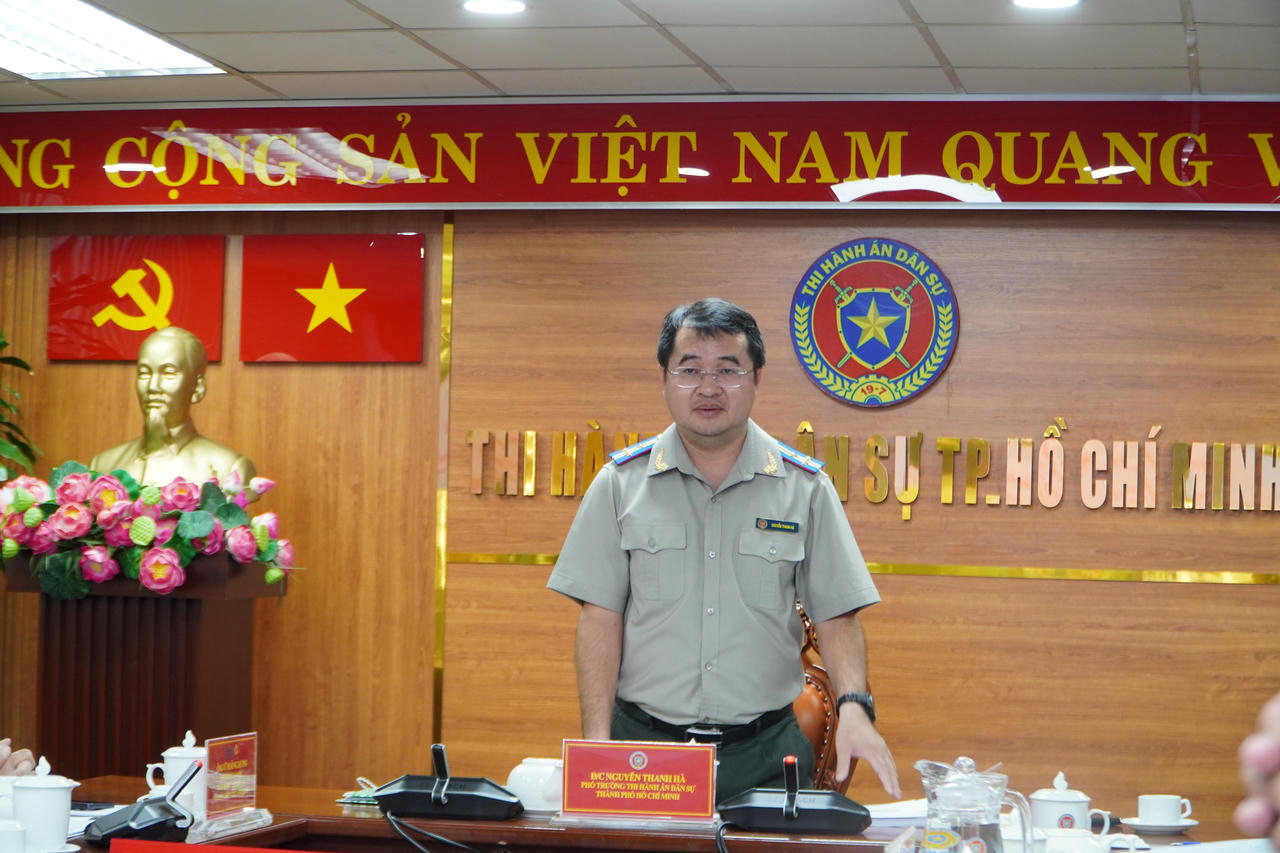 Ông Nguyễn Thanh Hà - Phó Trưởng THADS Thành phố Hồ Chí Minh chủ trì buổi làm việc. 