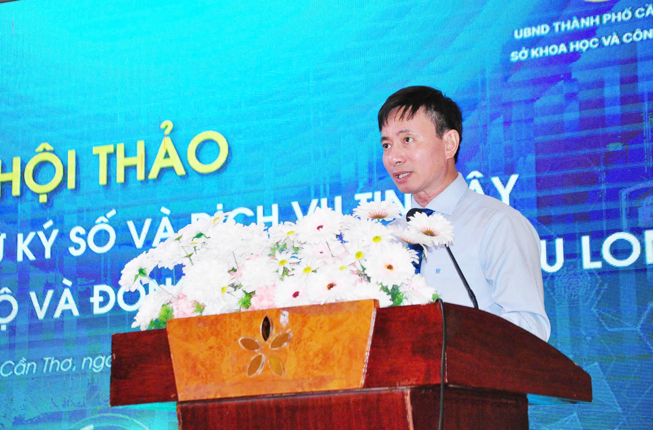 Phó Giám đốc Trung tâm Chứng thực điện tử quốc gia Phạm Quốc Hoàn. Ảnh: BTC