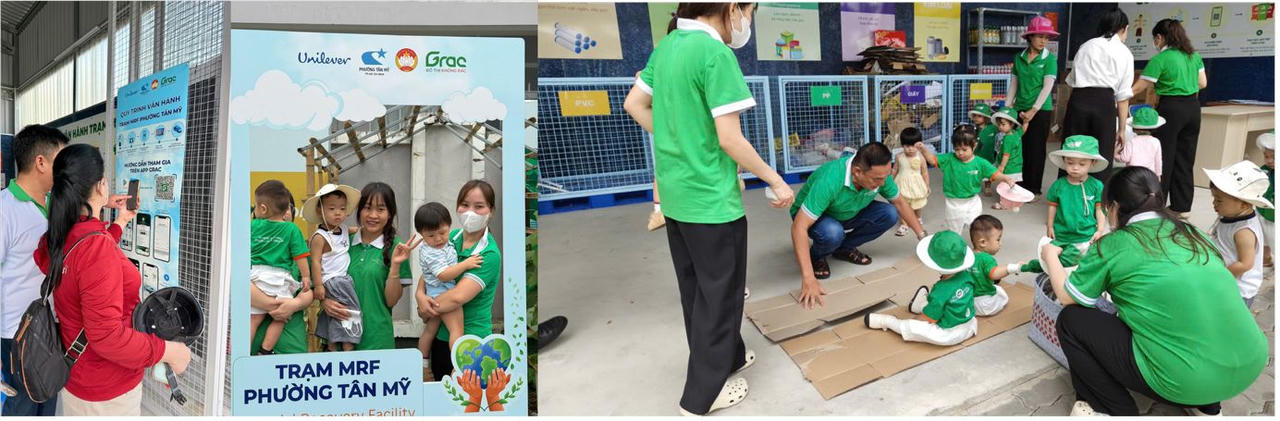 Sau hơn 3 tháng triển khai, Trạm MRF đã thu hồi hơn 5,5 tấn vật liệu tái chế, với hơn 700 lượt người dân tham gia, trở thành trung tâm sinh hoạt cộng đồng của phường Tân Mỹ nơi các em nhỏ được dạy về bảo vệ môi trường, làm vật liệu tái chế.&nbsp;