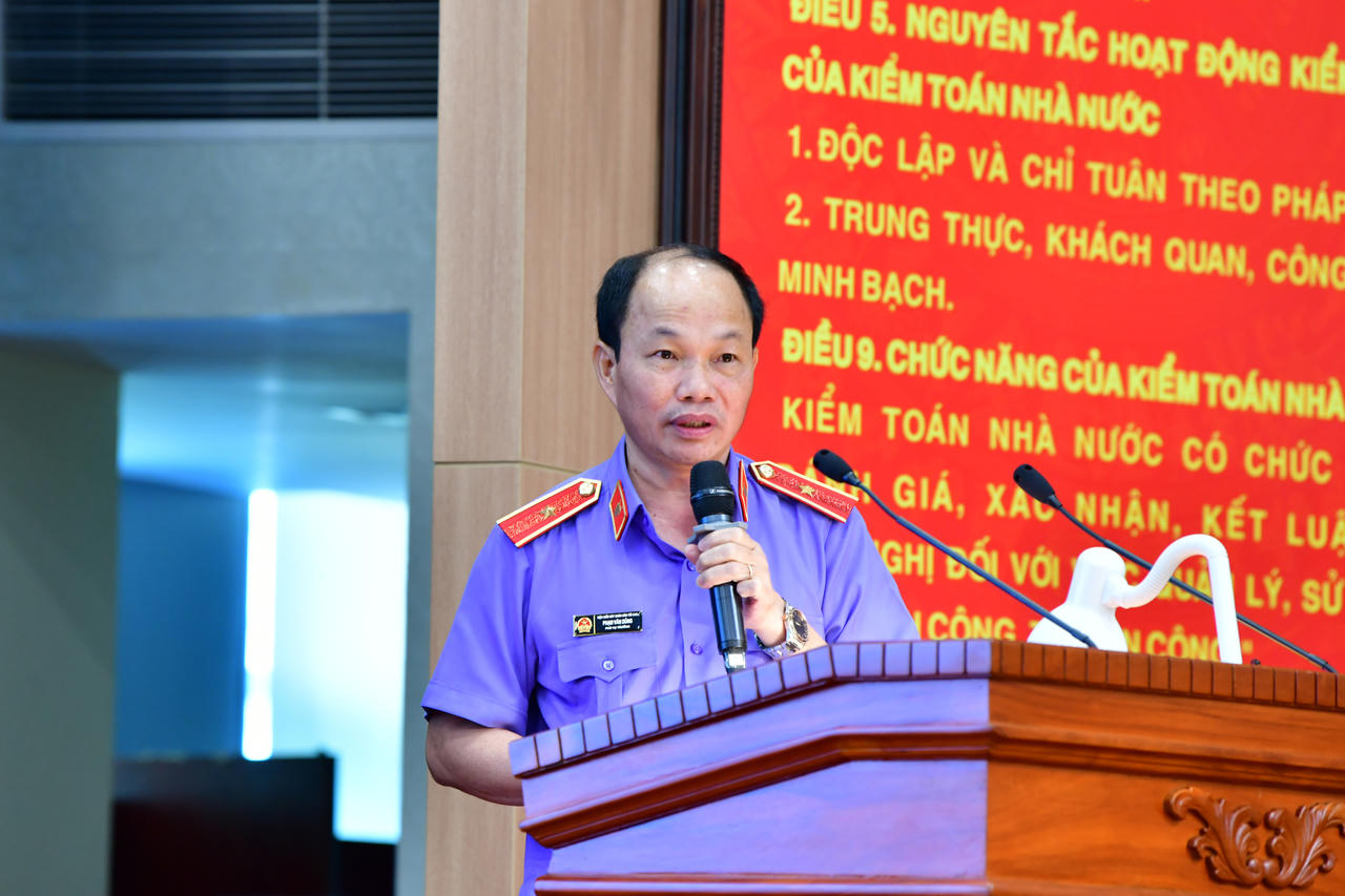 Ông Phạm Văn Dũng phát biểu tại Hội nghị. Ảnh: KTNN