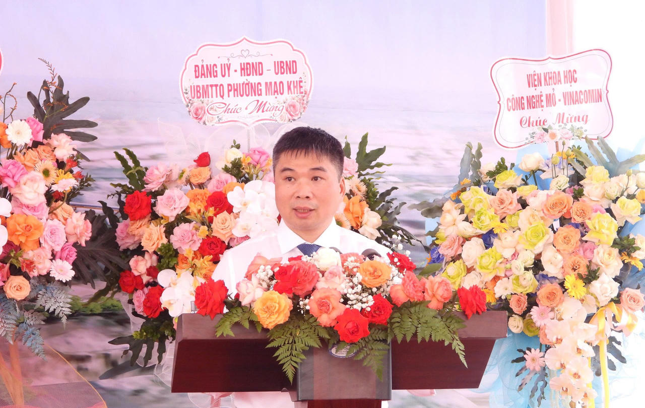 Ông Nguyễn Văn Tuân – Phó Tổng Giám đốc Tập đoàn Công nghiệp Than - Khoáng sản Việt Nam, phát biểu tại chương trình. (Ảnh: Công Hoan)