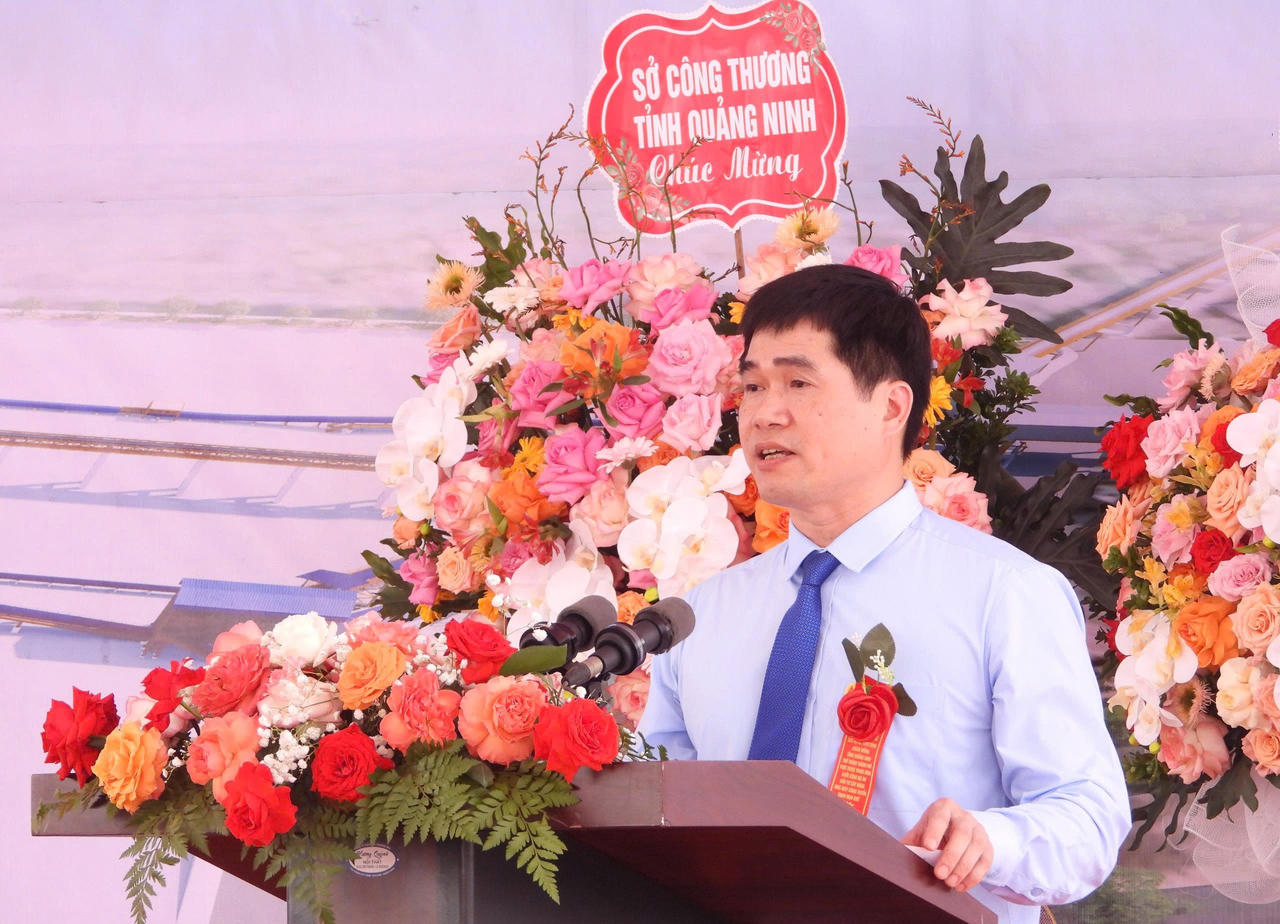 Ông Nguyễn Văn Hải - Bí thư Đảng ủy, Giám đốc Công ty Than Mạo Khê - TKV, phát biểu tại chương trình. (Ảnh: Công Hoan)