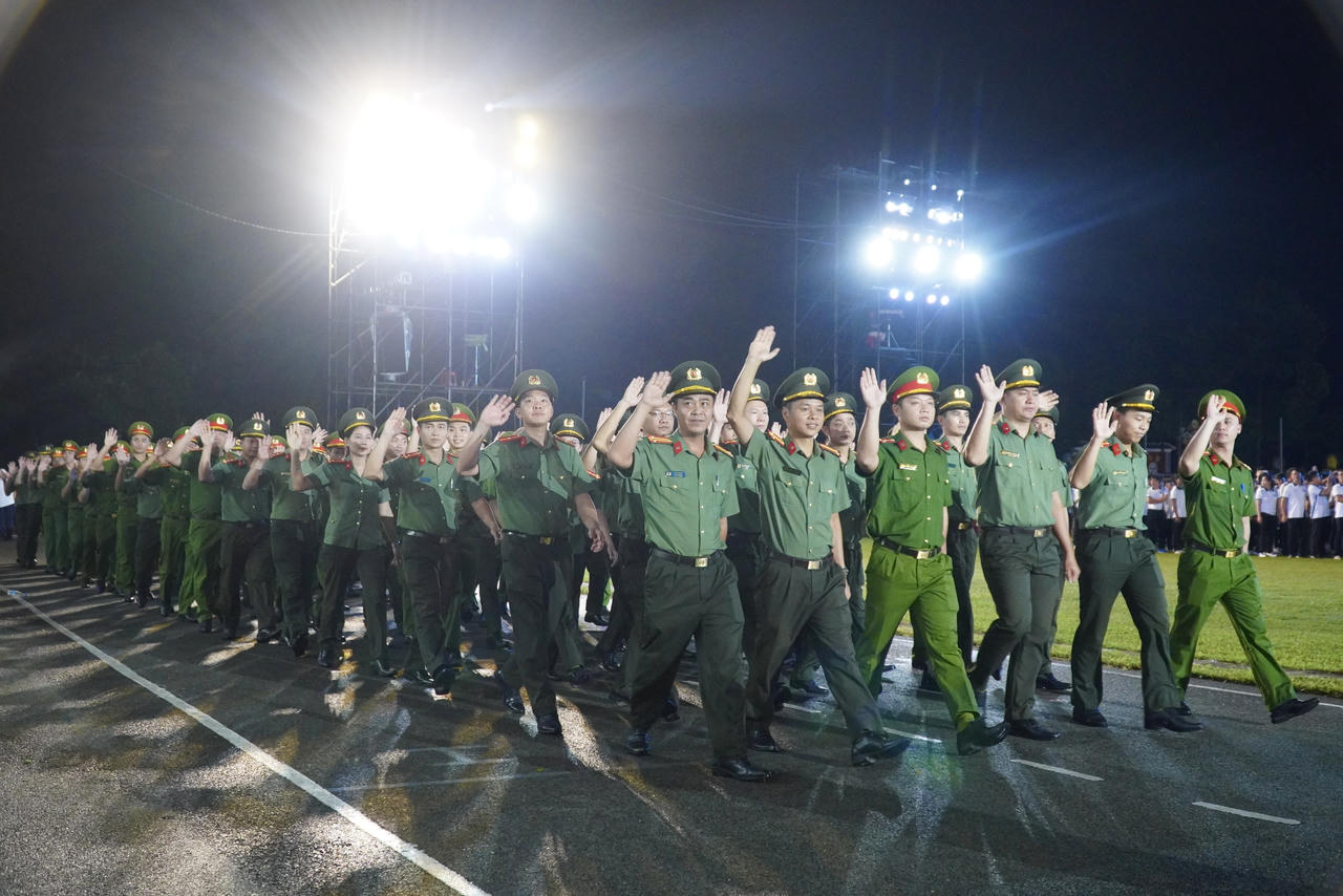 Đoàn Công an TP Đồng Nai tham gia Đại hội. Ảnh: Tiến Dũng.