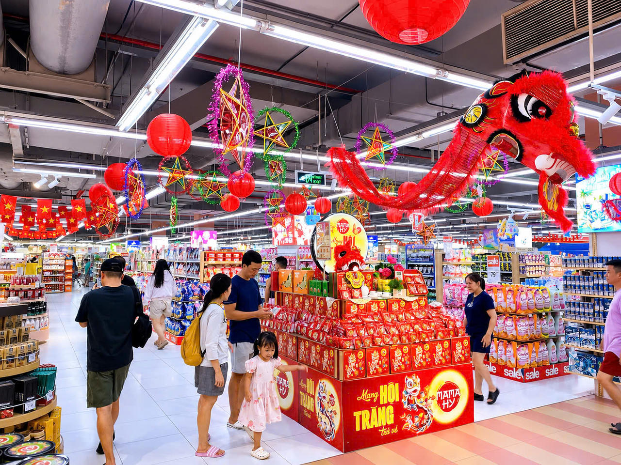 Hàng hóa dịp Tết Trung thu được WinMart chuẩn bị từ sớm.