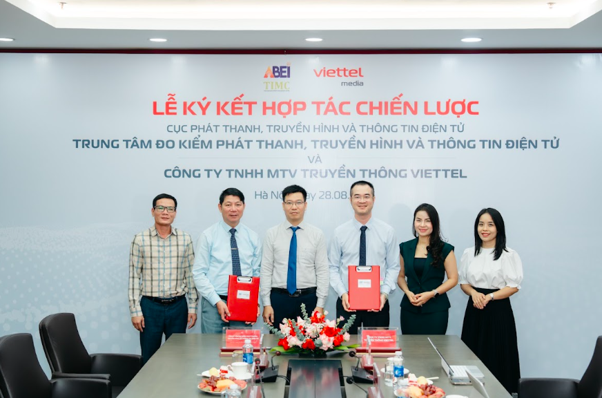 Viettel Media và Trung tâm Đo kiểm Phát thanh, Truyền hình và Thông tin điện tử ký kết hợp tác chiến lược