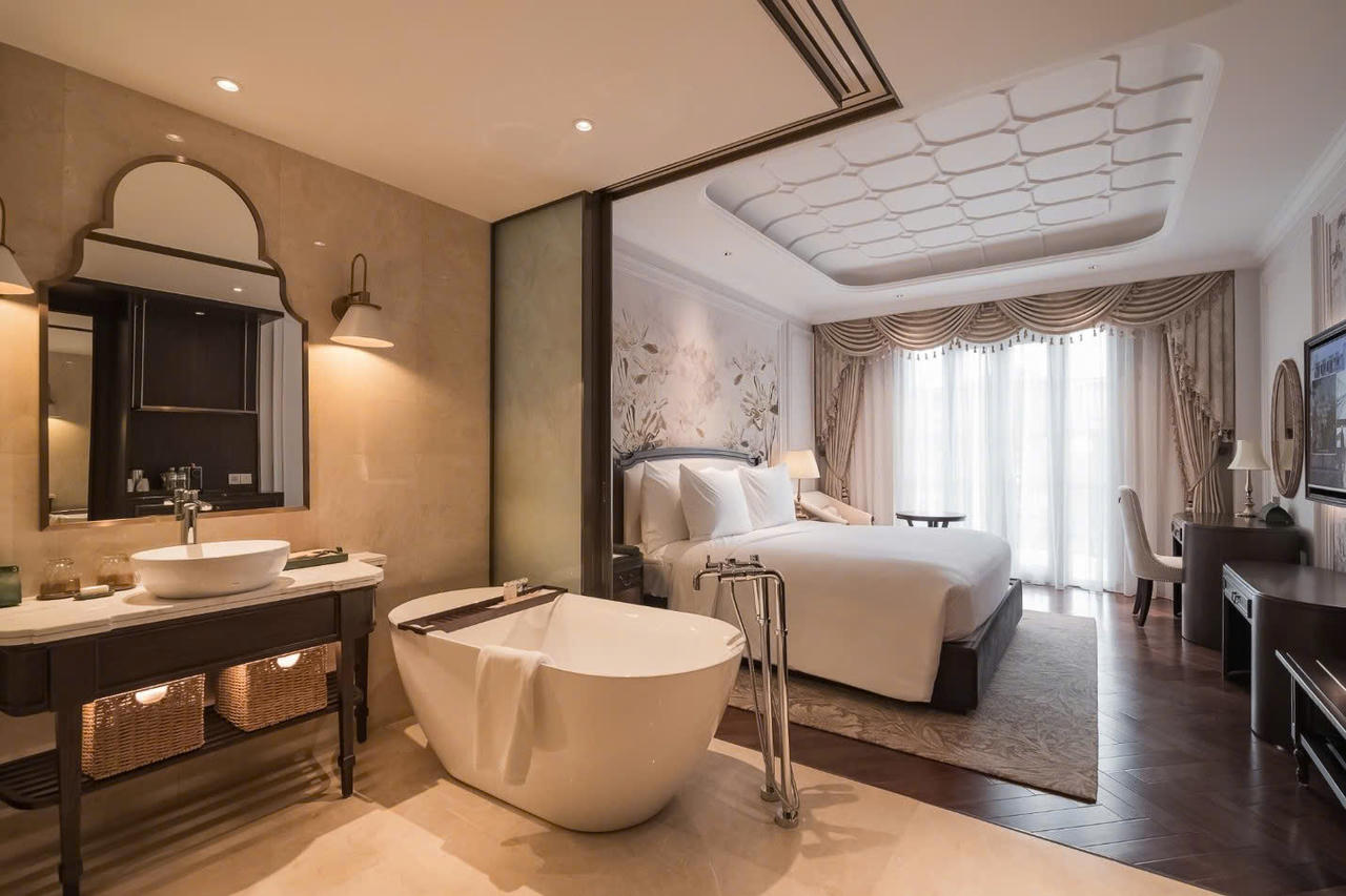 Không gian lưu trú tại Golden Sun Hotel – Dalat, nơi sự sang trọng hiện hữu trong từng đường nét kiến trúc và nội thất chỉn chu.