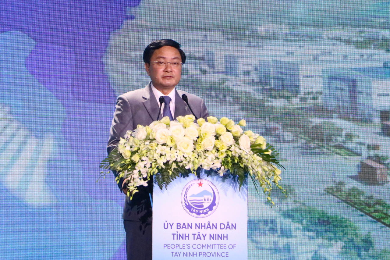 Bí thư Tỉnh ủy Tây Ninh Nguyễn Văn Quyết phát biểu tại hội nghị (ảnh: Duy Trường) 