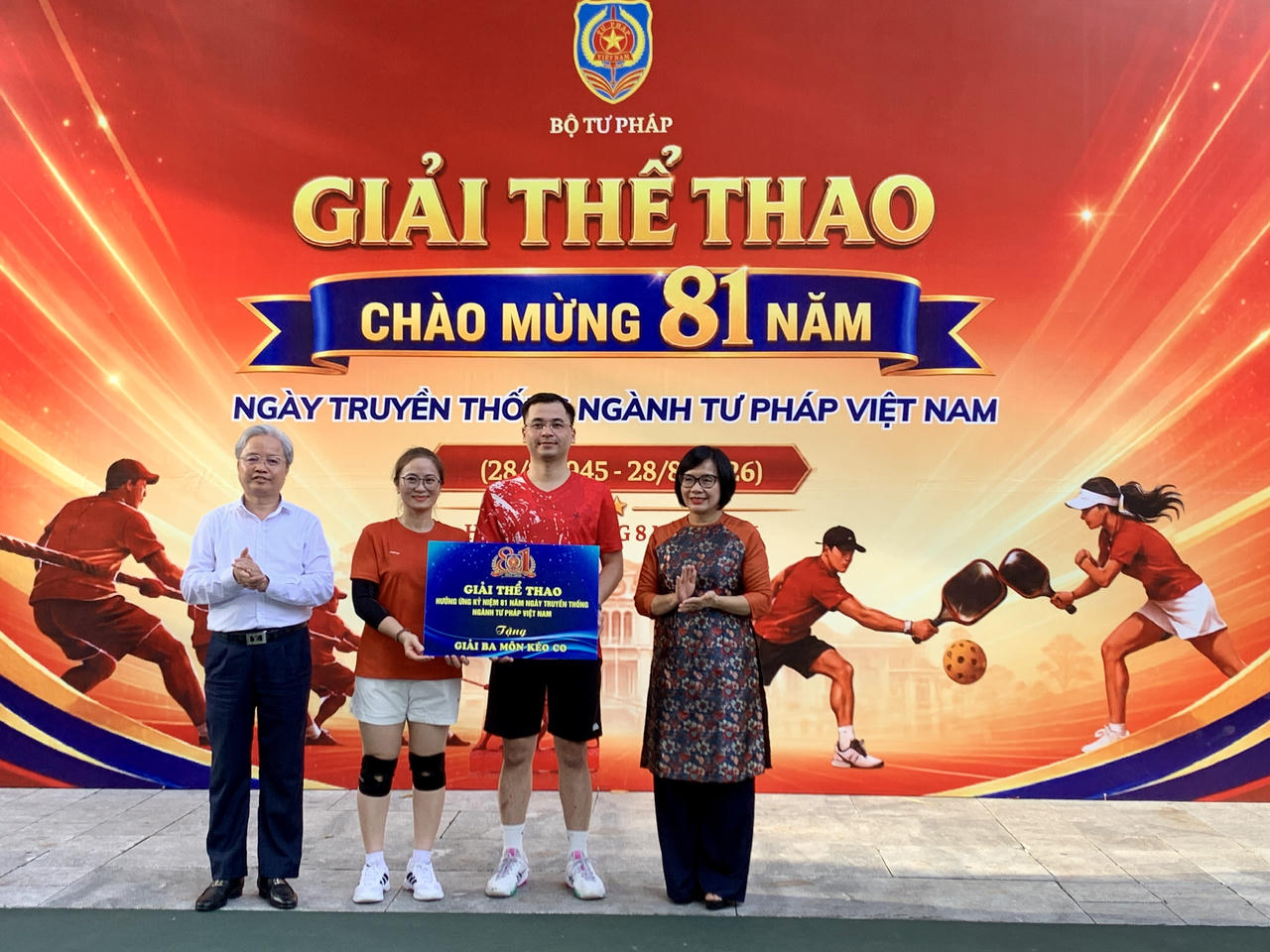Sôi động giải thể thao mừng 81 năm ngày truyền thống Ngành Tư pháp
