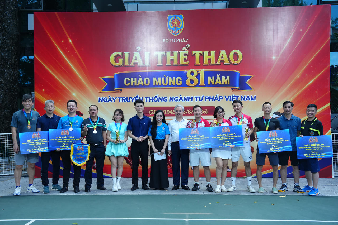 Sôi động giải thể thao mừng 81 năm ngày truyền thống Ngành Tư pháp