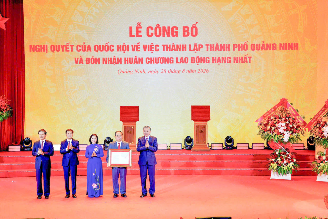 Tổng Bí thư, Chủ tịch nước Tô Lâm dự Lễ công bố Nghị quyết của Quốc hội về thành lập thành phố Quảng Ninh