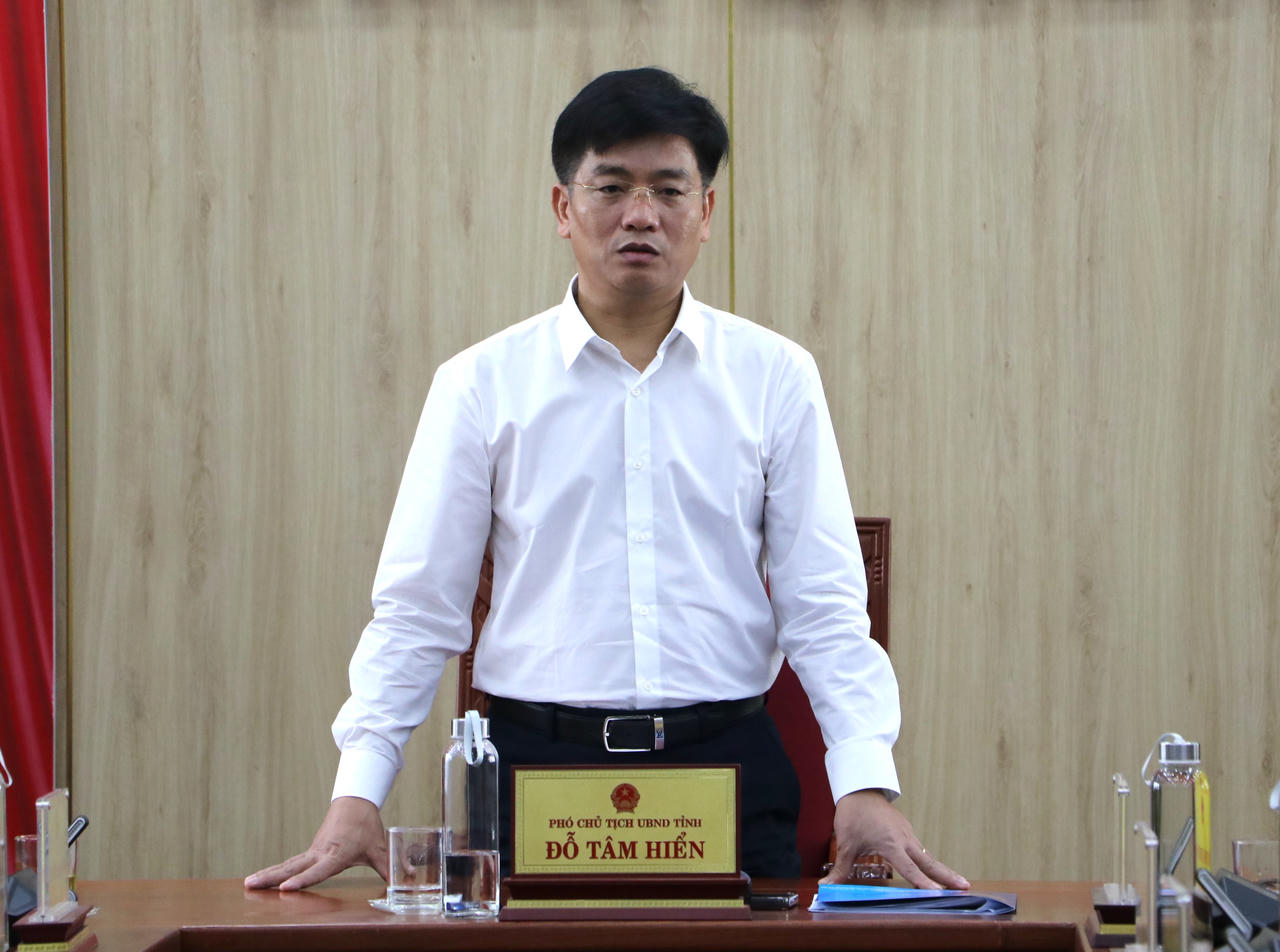 Phó Chủ tịch UBND tỉnh Đỗ Tâm Hiển yêu cầu các sở, ban, ngành, địa phương và đơn vị tập trung triển khai quyết liệt các nhiệm vụ trọng tâm (ảnh Vân Anh)
