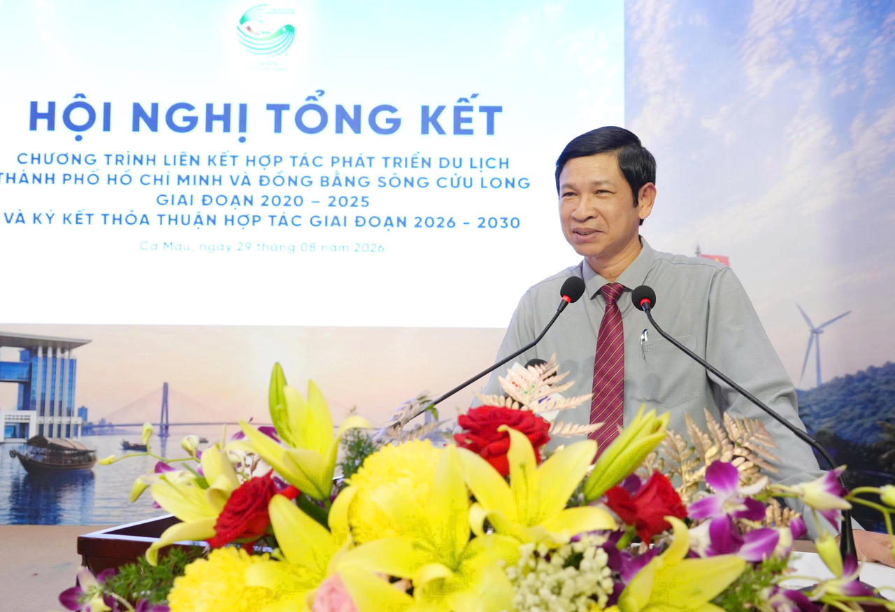 Ông Hồ An Phong đánh giá cao kết quả liên kết phát triển du lịch giữa TP. HCM và các tỉnh, thành phố ĐBSCL thời gian qua (Ảnh: T.N).