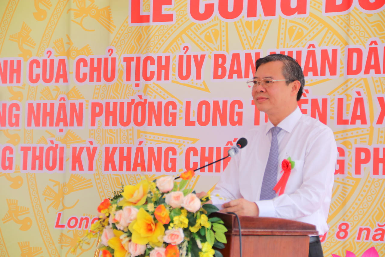 Ông Trương Cảnh Tuyên – Chủ tịch UBND TP Cần Thơ phát biểu tại buổi lễ (Ảnh: Đình Thương)