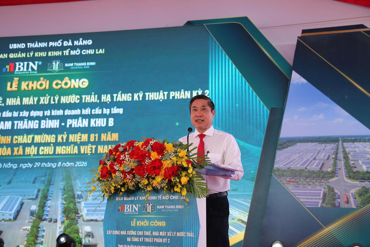 Ông Phan Thái Bình, Phó Chú tịch UBND thành phố Đà Nẵng phát biểu tại sự kiện (Ảnh: Vân Anh)