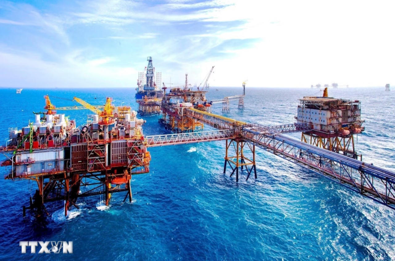 Giàn khoan của Vietsovpetro. (Ảnh: TTXVN)