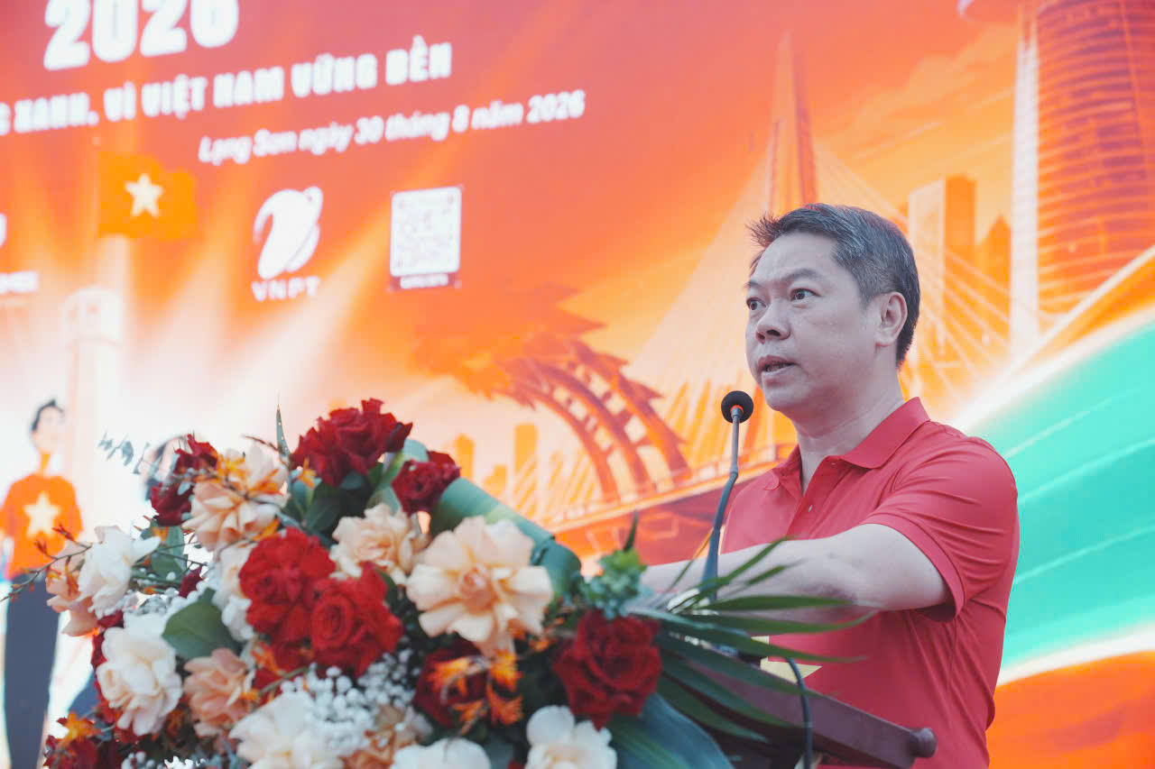 Phó Chủ tịch UBND tỉnh Lạng Sơn Đoàn Thanh Sơn phát biểu tại sự kiện. Ảnh: LS