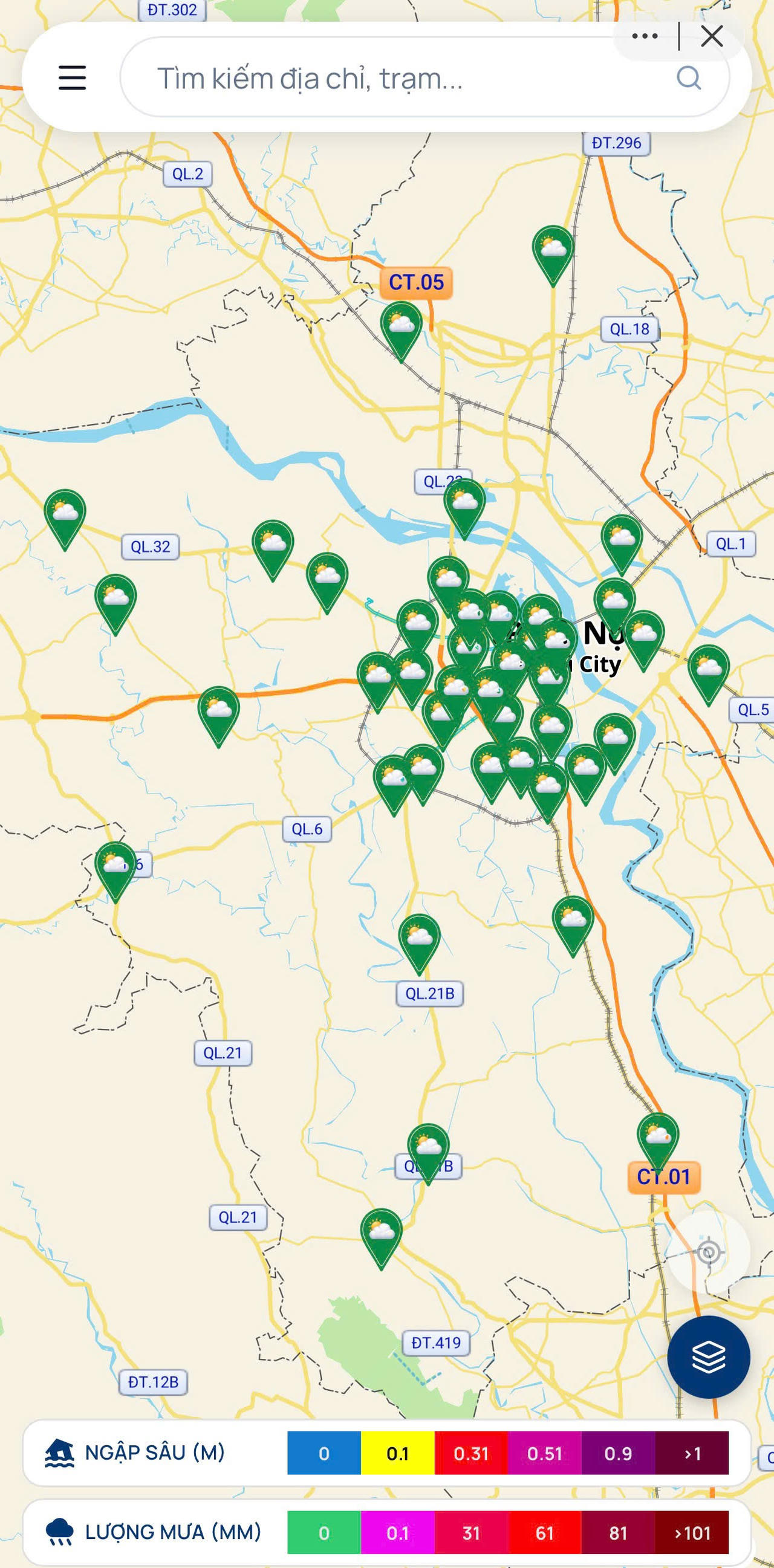 Hình ảnh trực quan từ bản đồ. (Ảnh: Sở Khoa học và Công nghệ Hà Nội)