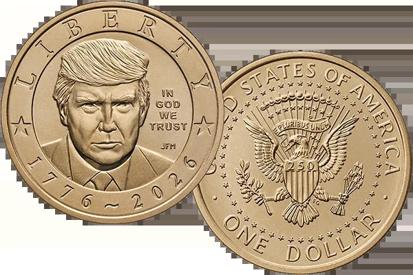 Mỹ chính thức phát hành đồng xu 1 USD in hình ông Donald Trump