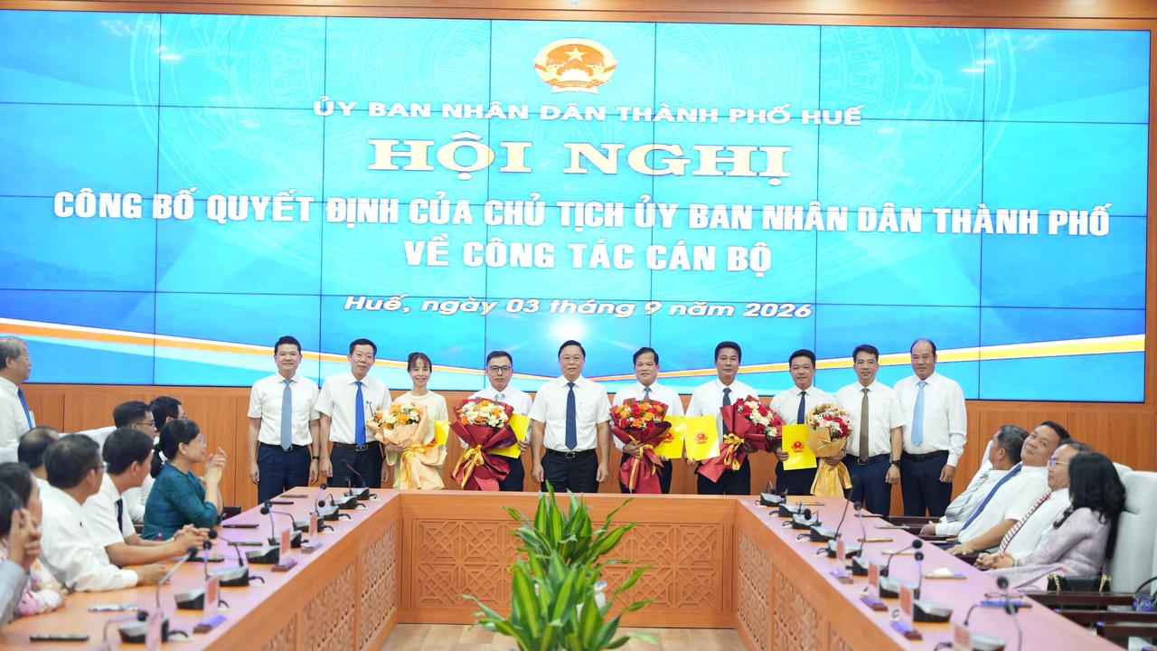 TP Huế kiện toàn lãnh đạo một số sở, ngành