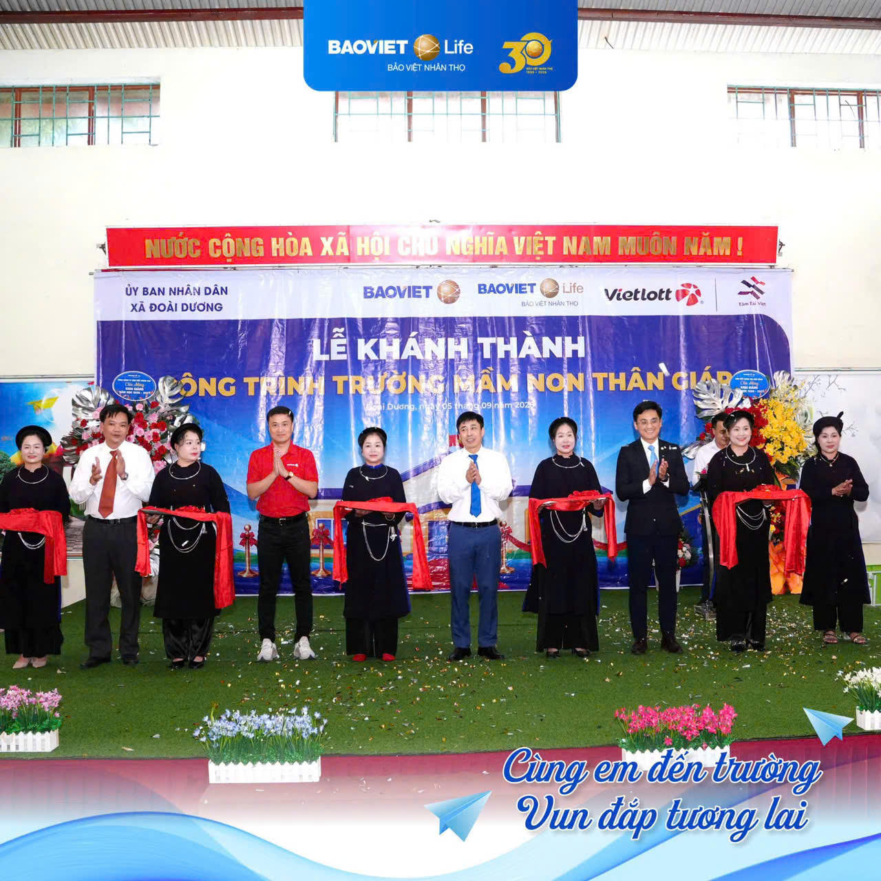 Bảo Việt hỗ trợ 2,7 tỷ đồng xây dựng Trường Mầm non Thân Giáp, Cao Bằng.