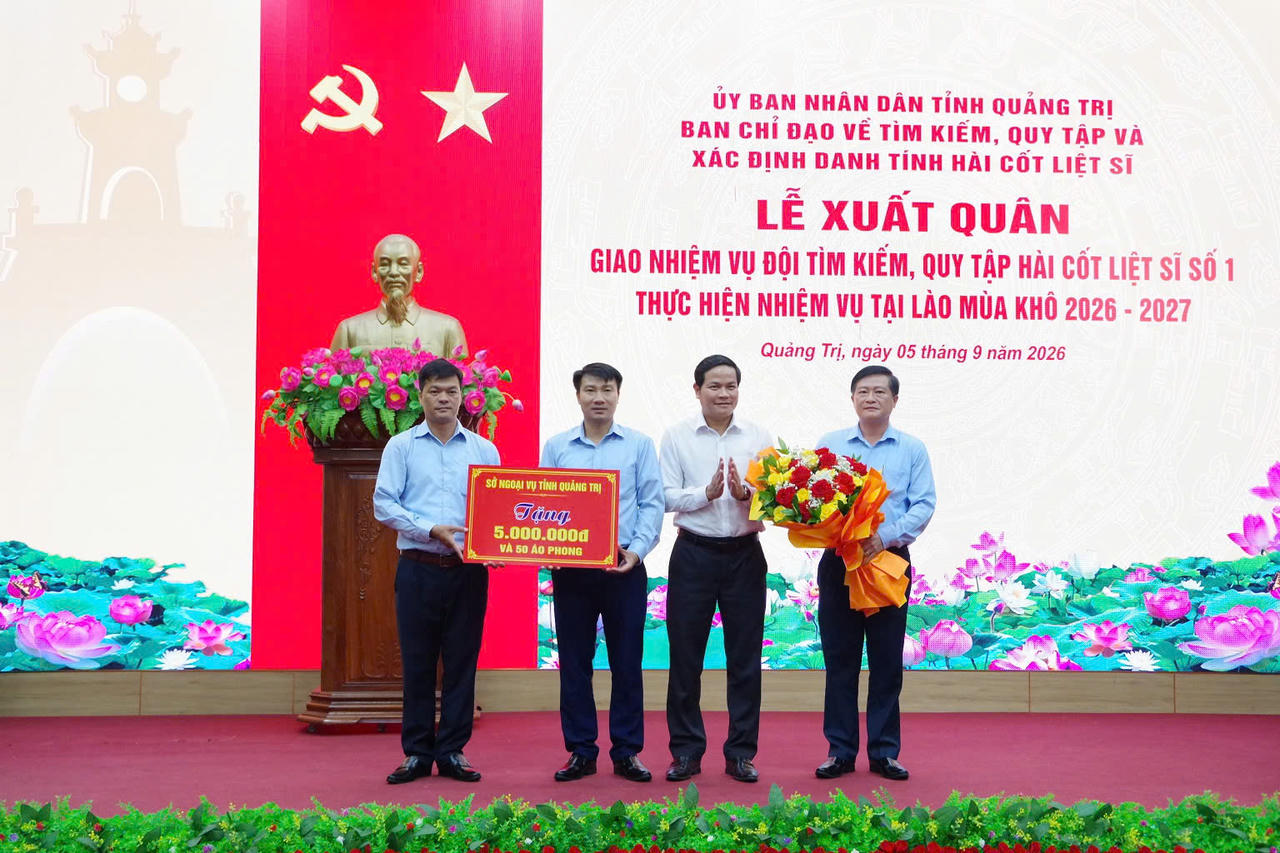 30 cán bộ Quảng Trị lên đường sang Lào tìm kiếm, quy tập hài cốt liệt sĩ
