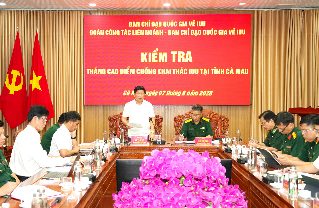Ông Lê Văn Sử phát biểu tại buổi làm việc kết luận của đoàn kiểm tra (Ảnh: H.T).