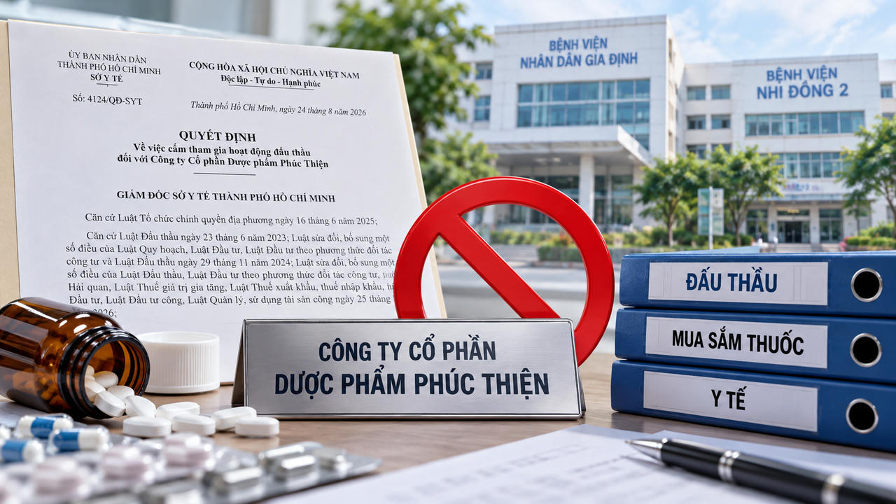 Cấm Công ty Dược phẩm Phúc Thiện tham gia đấu thầu 5 năm