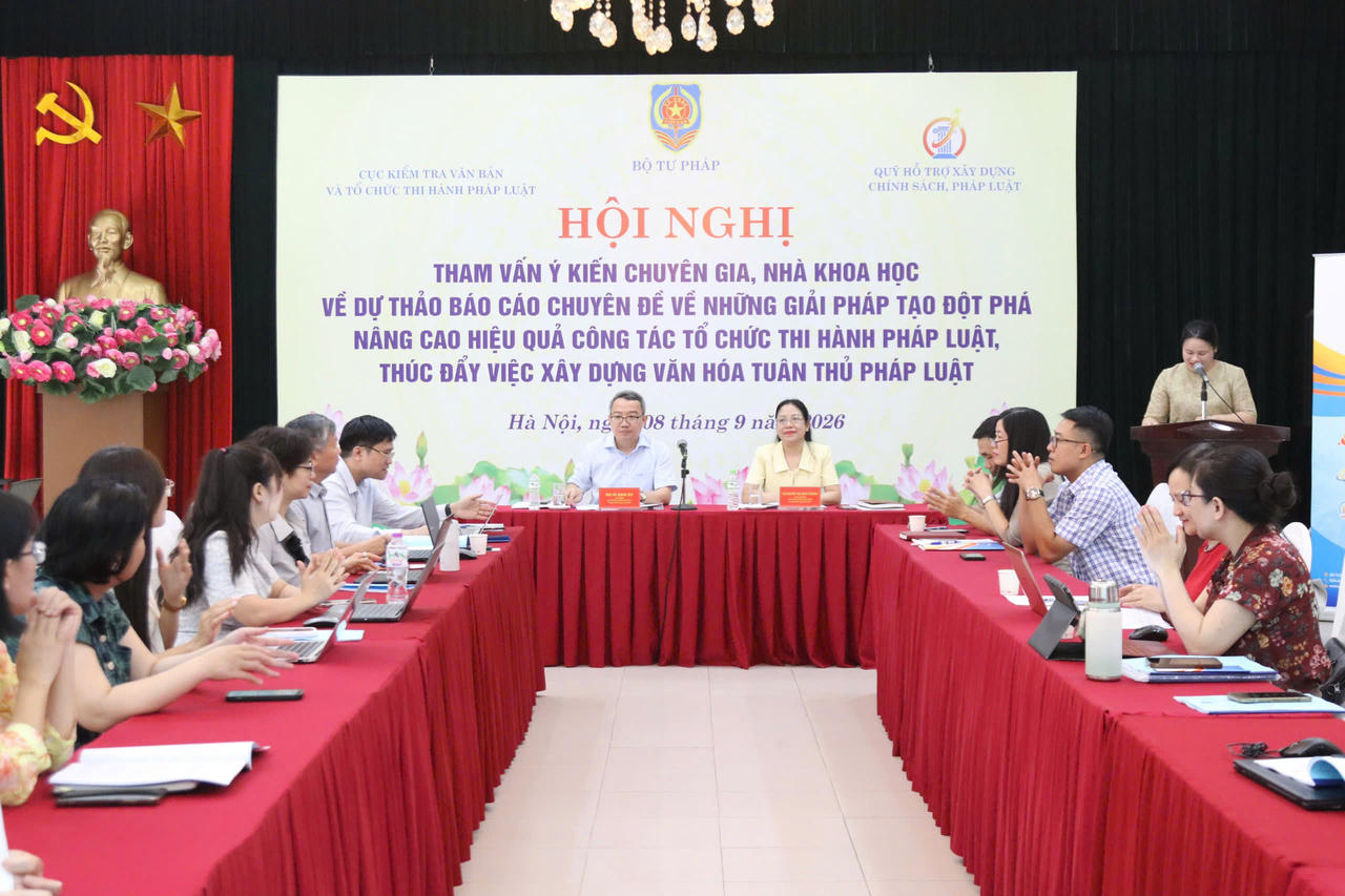 Tham vấn về dự thảo Báo cáo chuyên đề về những giải pháp đột phá nâng cao hiệu quả tổ chức thi hành pháp luật