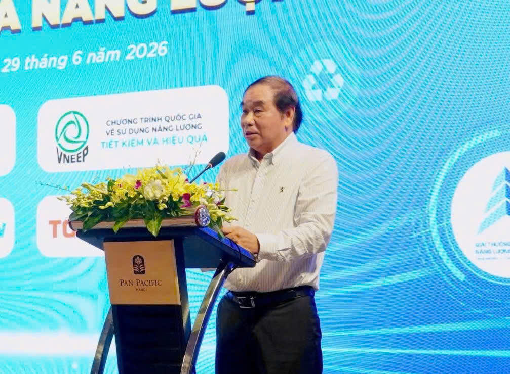 Ông Nguyễn Đình Hiệp phát biểu tại lễ phát động loạt giải thưởng hiệu suất năng lượng dành cho doanh nghiệp