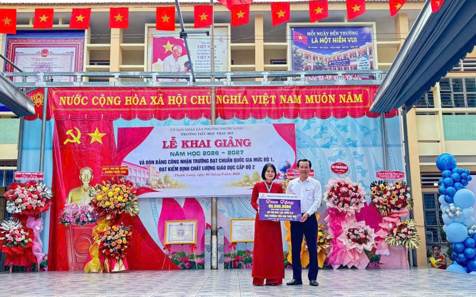 Công ty Cổ phần Thủy điện Thác Mơ (TMP)&nbsp;hỗ trợ tại Trường Tiểu học Thác Mơ, phường Phước Long, thành phố Đồng Nai