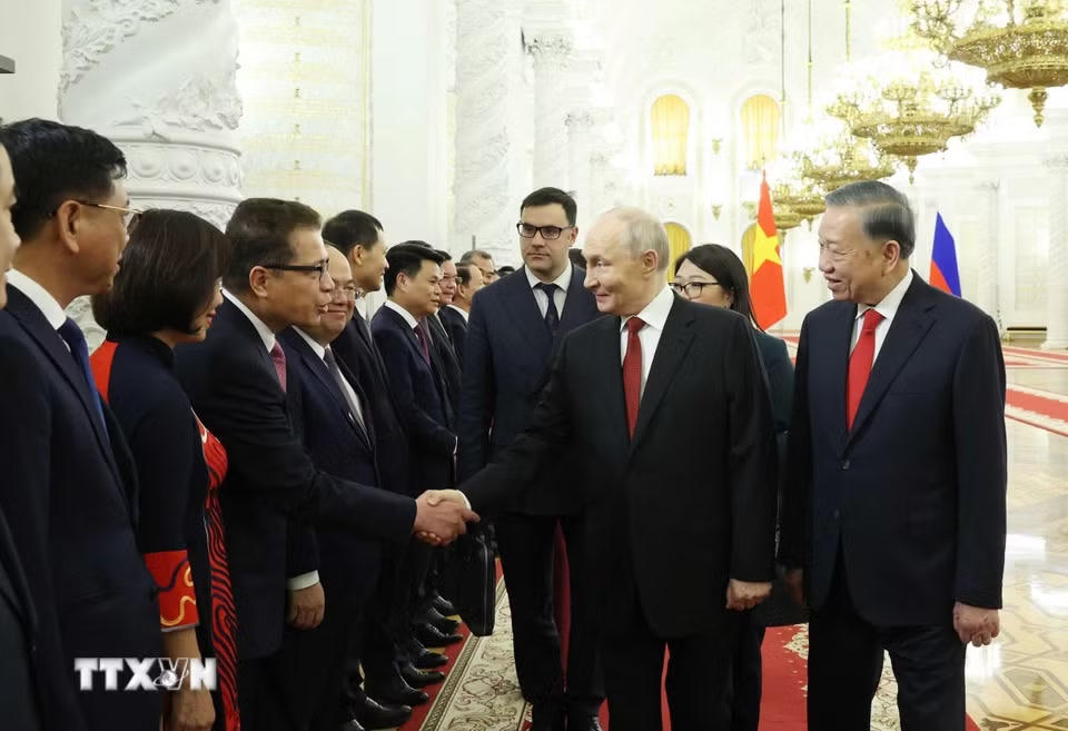 Tổng thống Nga Putin chủ trì Lễ đón Tổng Bí thư, Chủ tịch nước Tô Lâm cùng Phu nhân- Ảnh 3.