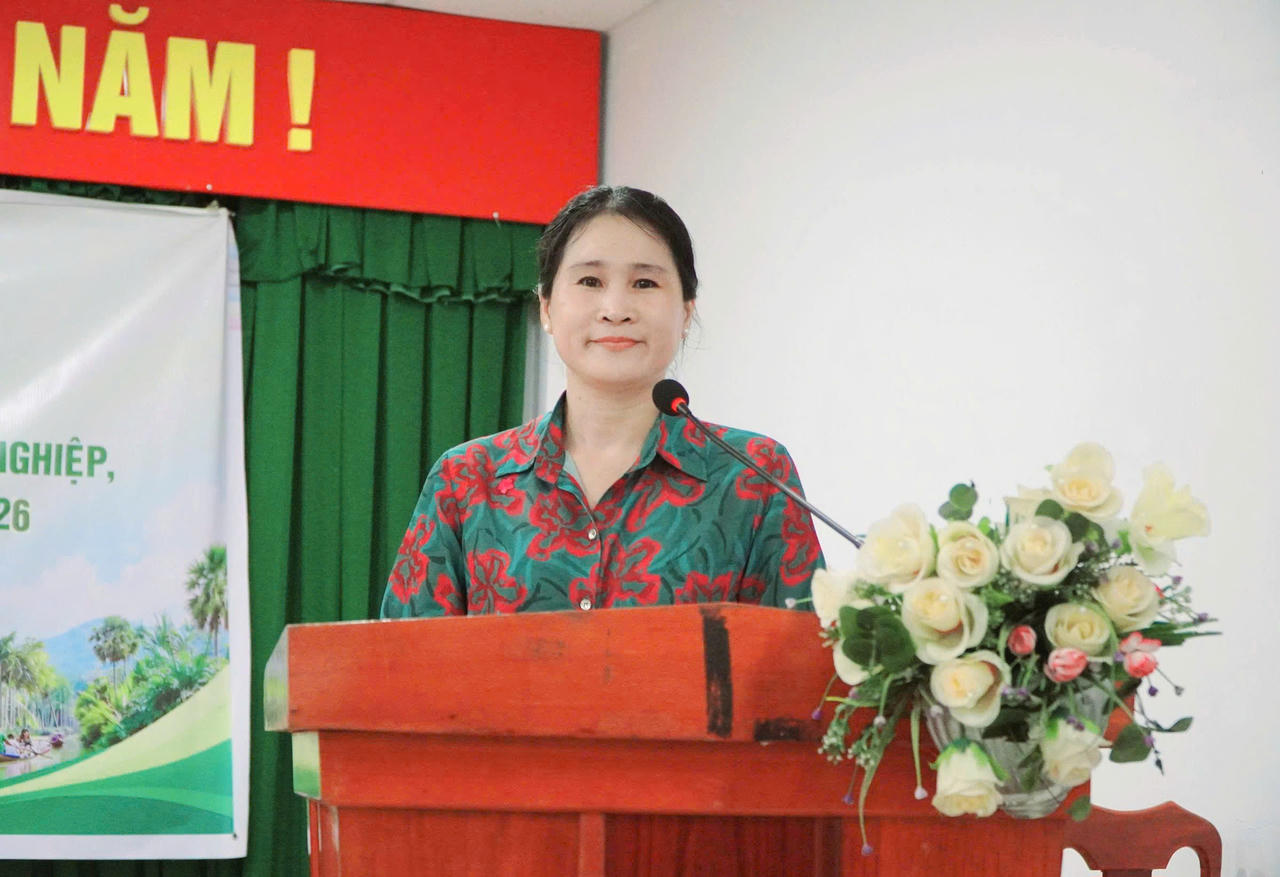 Bà Trần Thị Loan - Phó Trưởng phòng Quy hoạch và Phát triển du lịch, Sở Du lịch tỉnh An Giang phát biểu