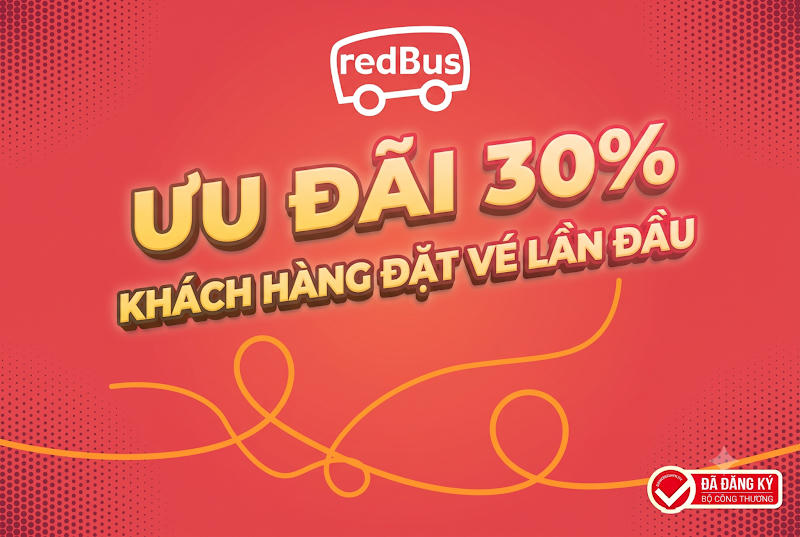 redBus với ưu đãi 30% cho khách hàng mới. - Nguồn: redBus