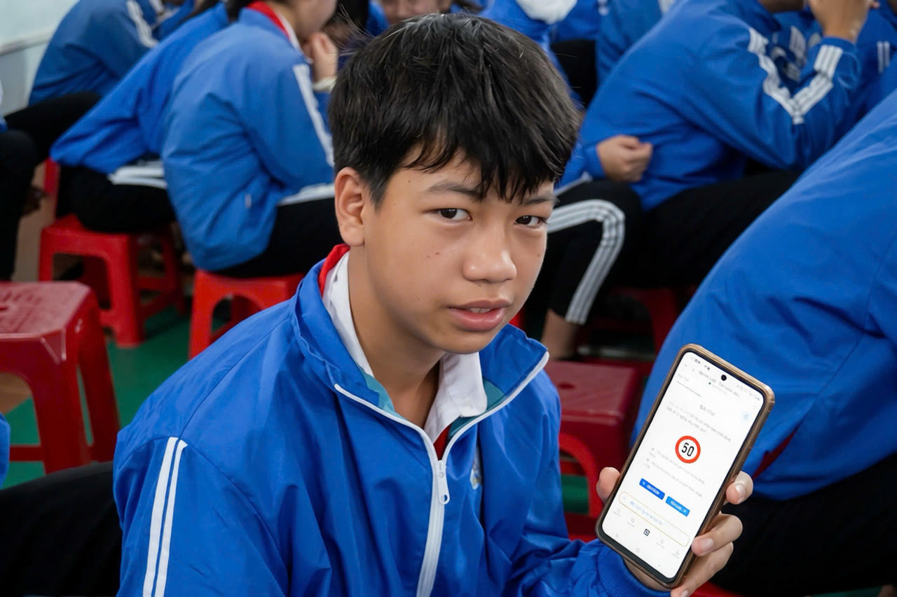 Khởi động Cuộc thi tìm hiểu Luật về ATGT học đường tại xã Tuy Đức, tỉnh Lâm Đồng