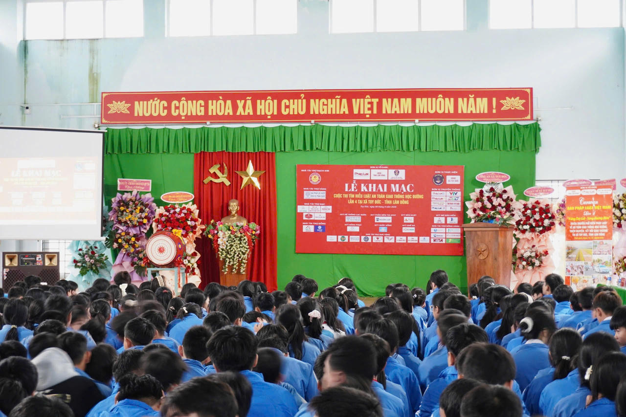 Khởi động Cuộc thi tìm hiểu Luật về ATGT học đường tại xã Tuy Đức, tỉnh Lâm Đồng