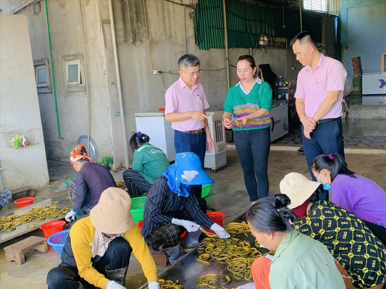 Lãnh đạo và cán bộ tín dụng NHCSXH Yên Thành luôn bám sát cơ sở, tận tình giúp dân sử dụng vốn vay ưu đãi đầu tư sản xuất kinh doanh.