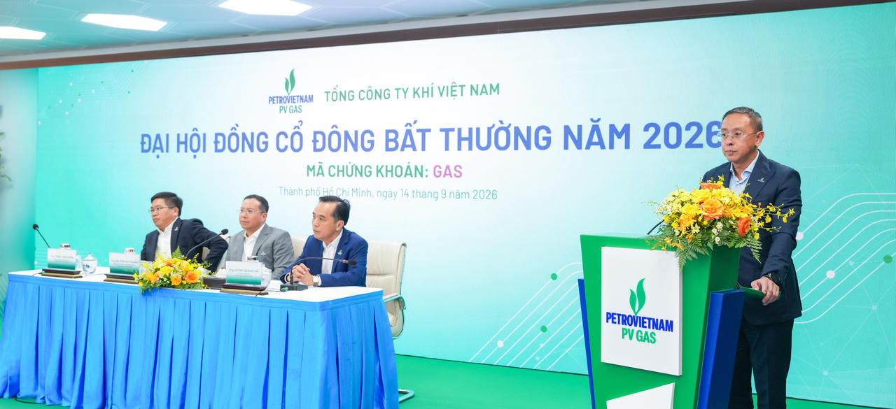 Thành viên HĐTV Petrovietnam Trần Bình Minh phát biểu tại Đại hội.