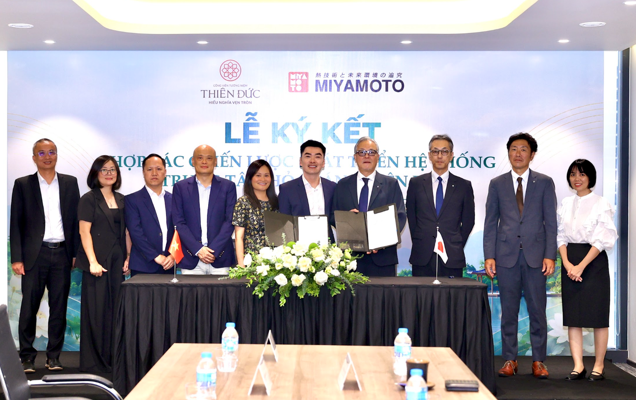 Thiên Đức và Miyamoto Kogyosho Nhật Bản ký kết hợp tác chiến lược phát triển hệ thống trung tâm hỏa táng hiện đại, thân thiện môi trường theo tiêu chuẩn Nhật Bản
