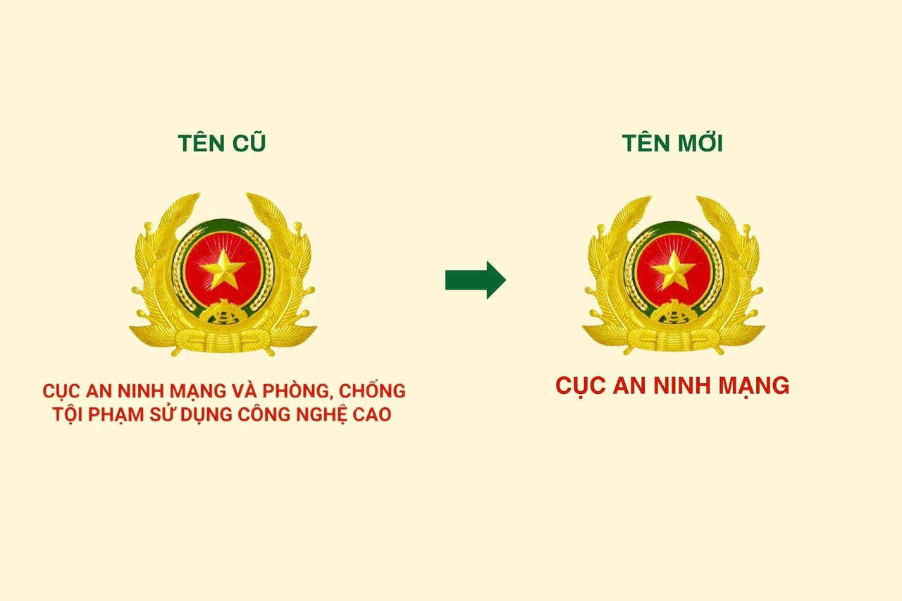 Đổi tên Cục An ninh mạng và phòng, chống tội phạm sử dụng công nghệ cao