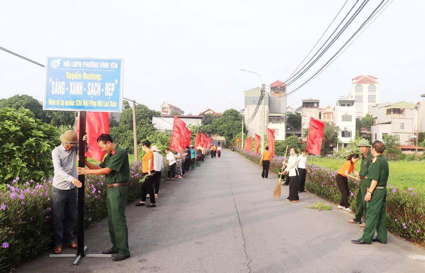 Phường Vĩnh Yên (Phú Thọ): Chung tay giữ sạch phố phường