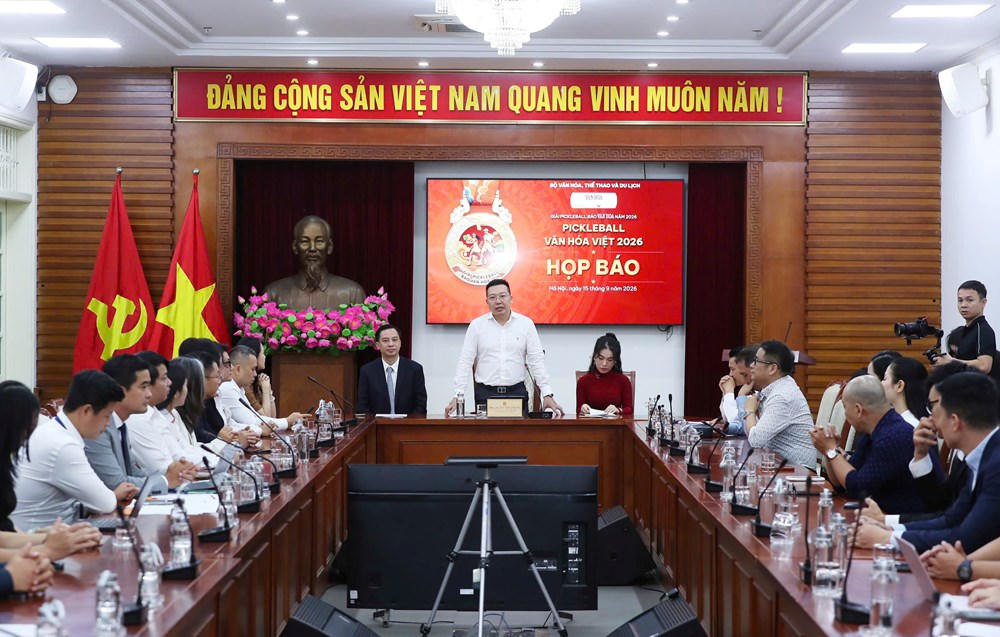 Giải Pickleball Văn hóa Việt 2026 tạo nên dấu ấn riêng, góp phần quảng bá hình ảnh đất nước, con người và văn hóa Việt Nam theo hướng trẻ trung, hiện đại, gần gũi (Ảnh: Trần Huấn).