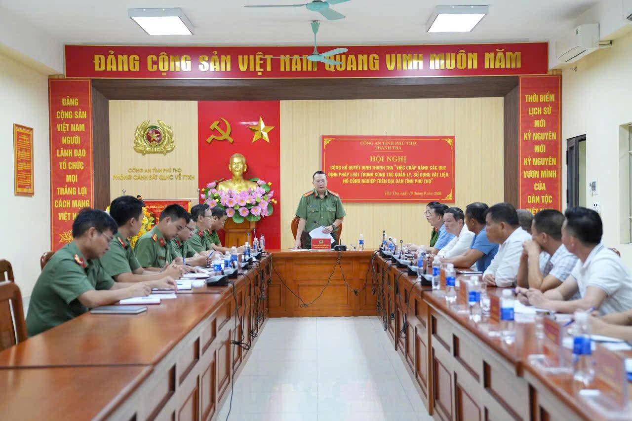Phú Thọ thanh tra việc quản lý, sử dụng vật liệu nổ công nghiệp