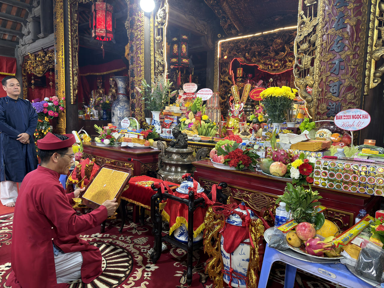 Lễ rước nước vẫn được bảo tồn gần như nguyên vẹn về nghi thức, trở thành một phần quan trọng trong Di sản văn hóa phi vật thể quốc gia Lễ hội chọi trâu Đồ Sơn (Ảnh: Hải Anh)
