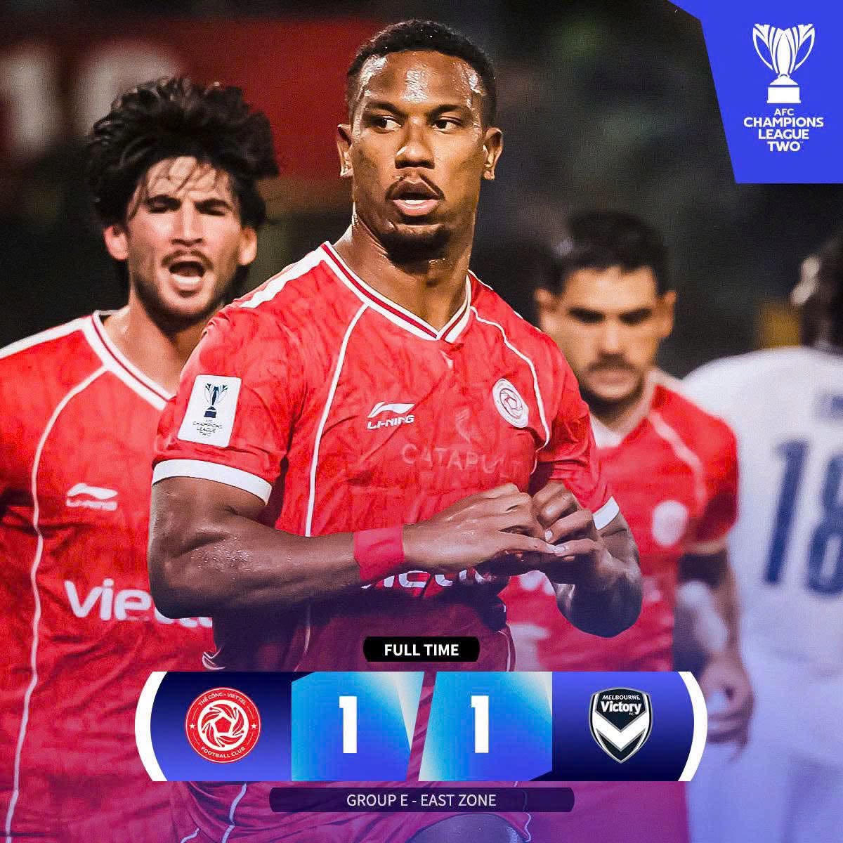 CLB Thể Công chia điểm 1-1 với Melbourne Victory FC