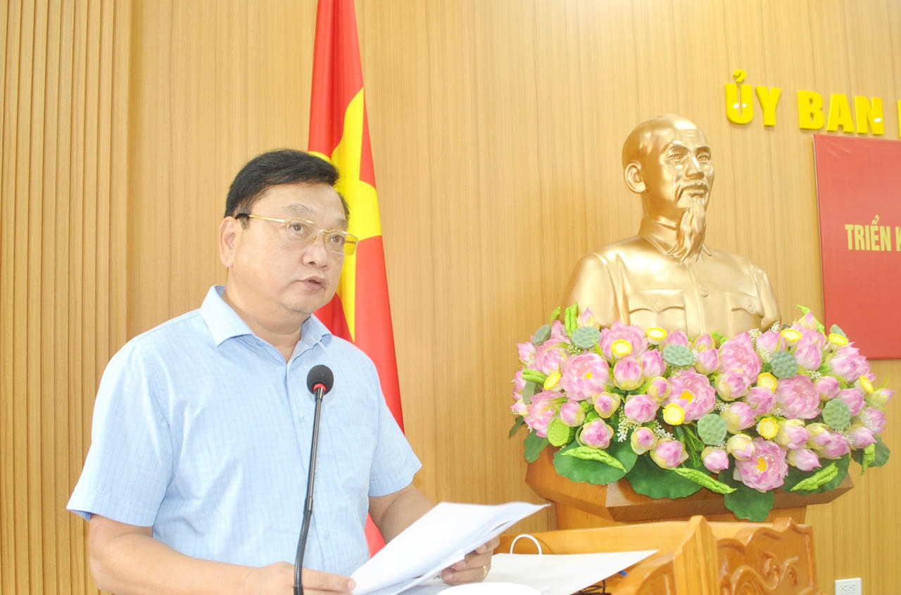 Ông Hồ Huy Thành, Phó Chủ tịch UBND tỉnh, Trưởng Ban Chỉ đạo THADS tỉnh Hà Tĩnh. (Ảnh: Hữu Anh)