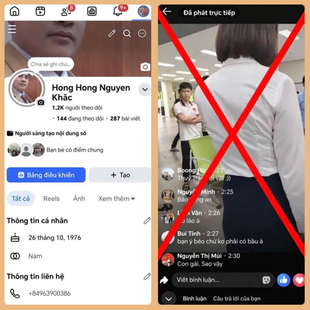 Một số người quay video, phát livestream, to tiếng, chửi bới, gây mất trật tự, làm ảnh hưởng đến hoạt động khám, chữa bệnh tại Bệnh viện Hữu nghị Lạc Việt.Ảnh: Công an tỉnh Phú Thọ 