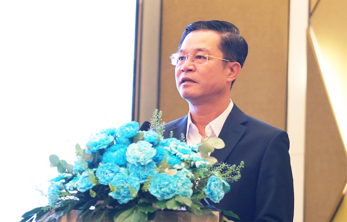 Giám đốc Trung tâm Phát triển quỹ đất TP Đà Nẵng Võ Nguyên Chương tại Chương trình. (ảnh: Ngô Huyền - TTPTQĐ)
