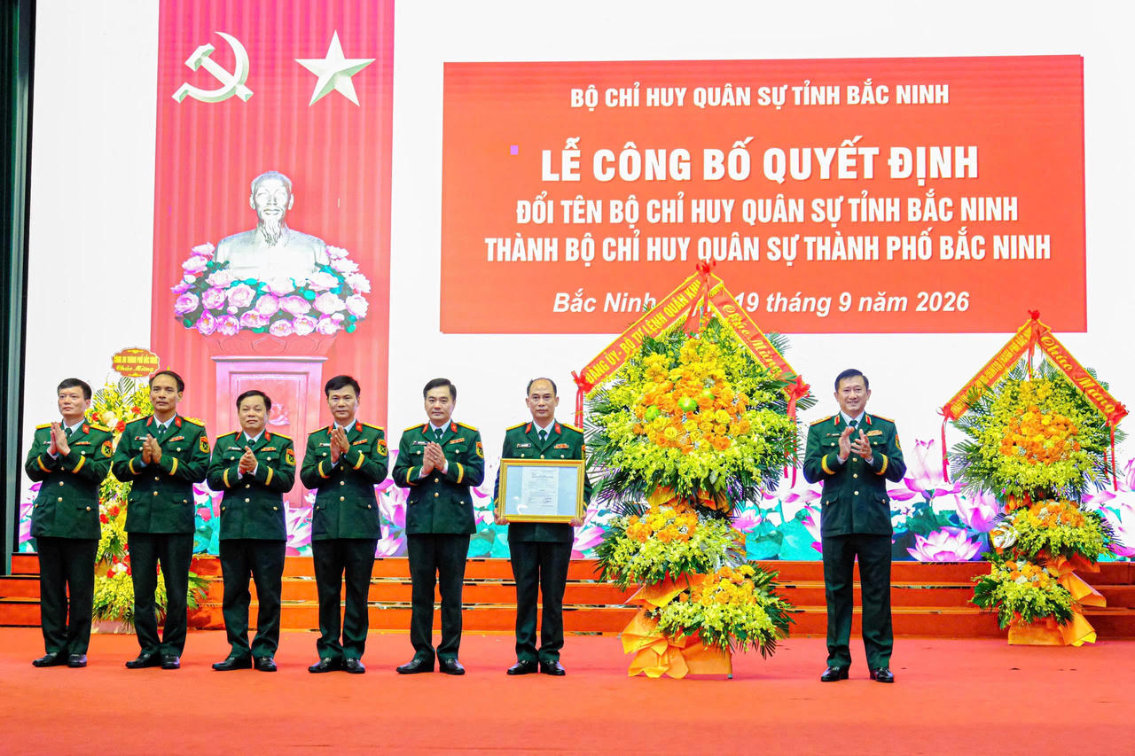 Bắc Ninh kiện toàn cơ quan quân sự theo mô hình thành phố